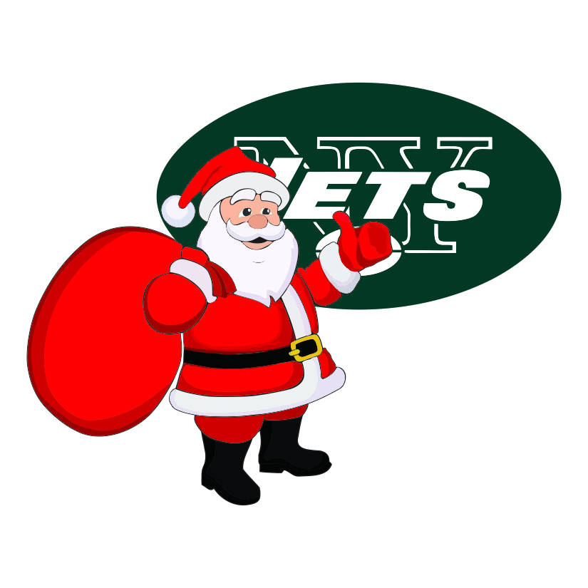 New York Jets Santa Claus Logo iron on paper